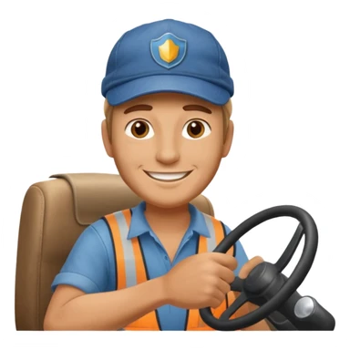 truck driver realystic high quality sticker