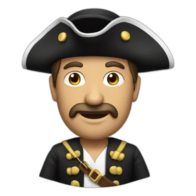 a pirate man CEO sticker