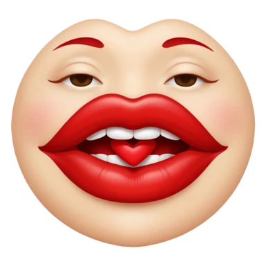 Lip kiss sticker
