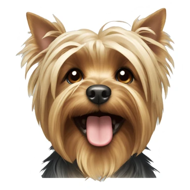 Yorkshire Terrier with a smile sticker