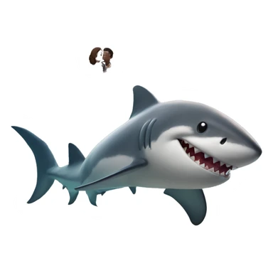 Une requin et un dauphin amoureux sticker