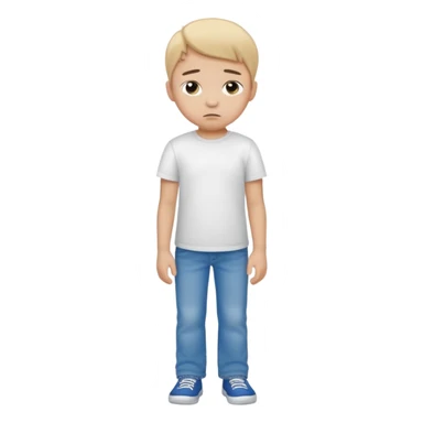 sad child full body sticker