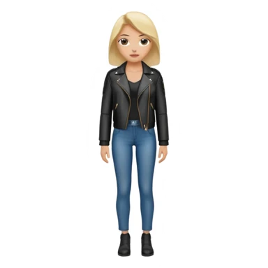 Women in leather jocket, full body, different color leather jocket, close up sticker