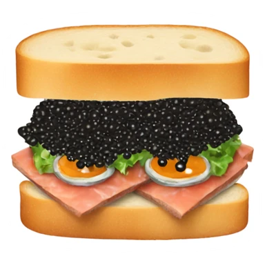 Sandwich with caviar  sticker