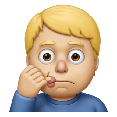 ralph wiggum nose picking sticker