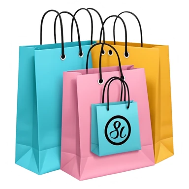 sephora and lululemon shopping bags sticker