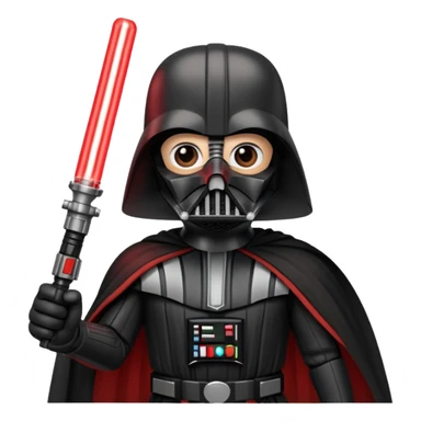 Darth Vader with red lightsaber sticker