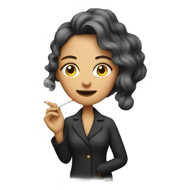 woman smoking cigarette  sticker