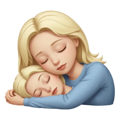 A blonde girl sleeping but make it look good sticker