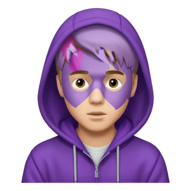 justin bieber, wear purple hoodie sticker