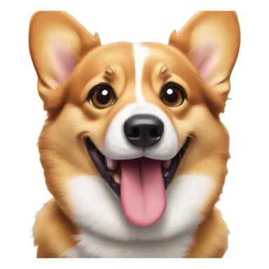 Corgi sticking out tongue sticker