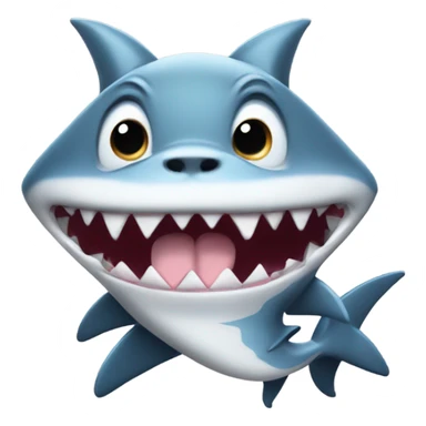 Shark dressed in cat costume  sticker