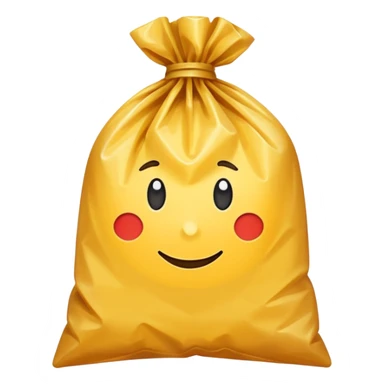 a polythene bag in a simple vector style sticker