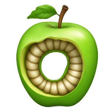 worm in the apple sticker