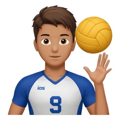 volleyball player boy brunet sticker