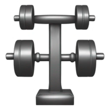 emoji of a dumbbell only with outlines and white outlines sticker