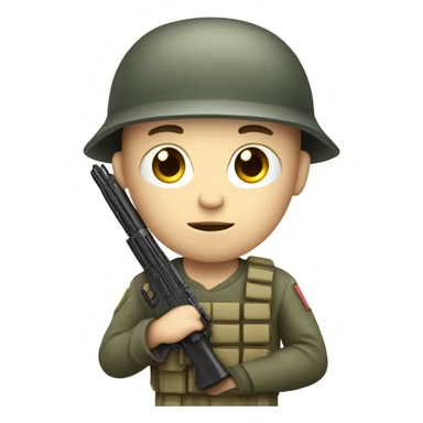 Soldier with a gun white skin sticker