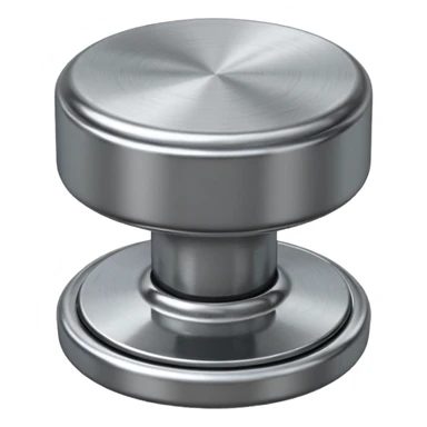 volume knob, straight on view sticker