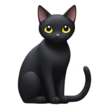 Studio Ghibli’s jiji the black cat with a small white mustache sticker
