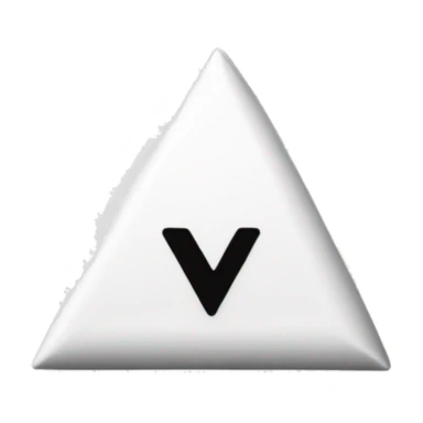 a white V letter with the play video symbol, the triangl lie youtube but in white, within the V letter sticker