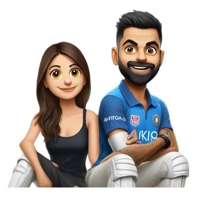 Virat Kohli and Anushka Sharma  sticker
