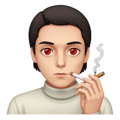 Red eyes joint in mouth sticker