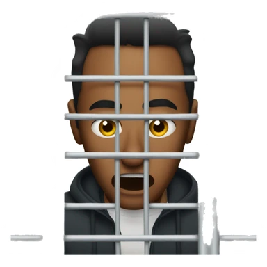 Guy afraid in jail cell sticker