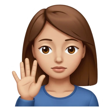 one eye close like giving a blink with hand pointed  sticker