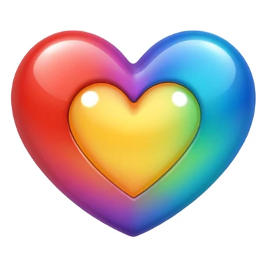 Cœur multicolore sticker