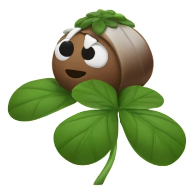 Buckeye with legs stomping on clover sticker