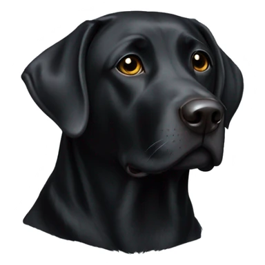 Black lab with small white patch on chest sticker