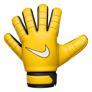 Des gants de gardien de but de foot nike jaune le plus réaliste possible  sticker