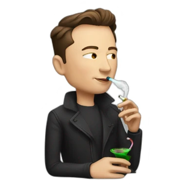 Elon Musk smoking shisha sticker