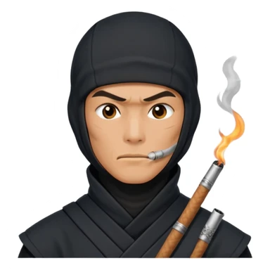 Ninja fumando sticker