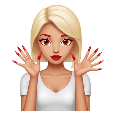 sassy girl with nails sticker