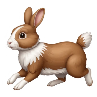High resolution of a running farm rabbit sticker