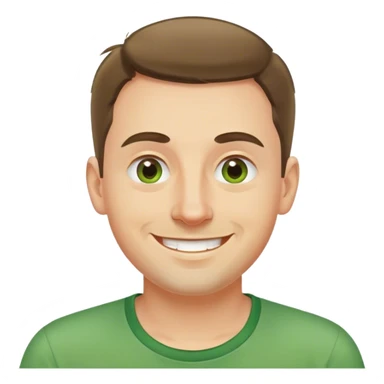 polish man in green shirt happy sticker