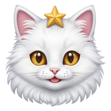 Cat smiling with star eyes sticker