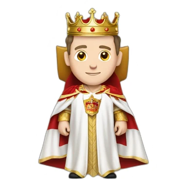 Jonathan Toews as a king with a royal robe on sticker