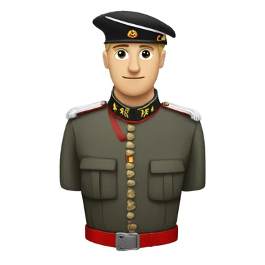 Militaire allemand avec bandeau rouge autour du bras gauche  sticker