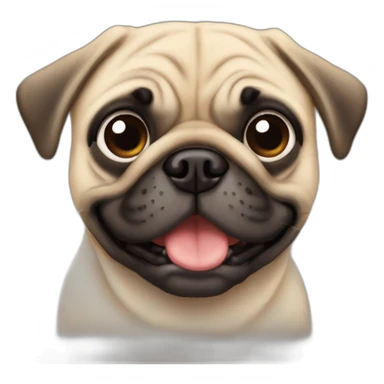pug bebiendo sticker