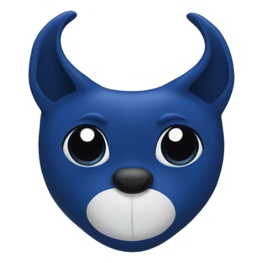 Dark blue hart sticker