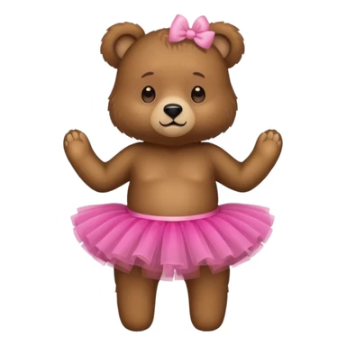 bear wearing a tutu sticker