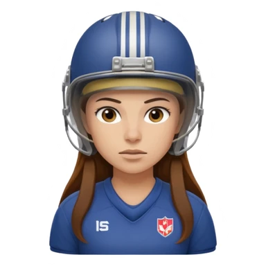 Long Haired Football Players, Female player sticker