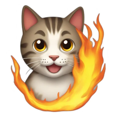 cat-fire-ball sticker