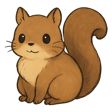 ghibli style cute animal sticker