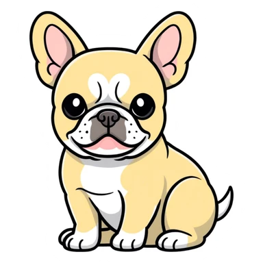 French bulldog farting sticker