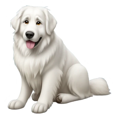Great Pyrenees dog Sitting down sticker