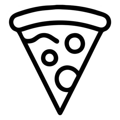 slice of pizza, outlined icon style sticker