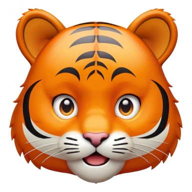 surprised shocked tiger face with wide eyes for Twitch emote sticker